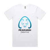 Blue and Black Logo - Mens Tarmac V-Neck T shirt