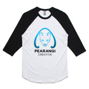 Blue and Black Logo - Unisex Raglan Tee