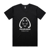 White logo - Mens Tarmac V-Neck T shirt