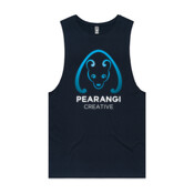 Blue and White Logo - Unisex Barnard Tank