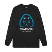 Blue and White Logo - Mens Base Longsleeve Tee