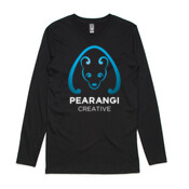Blue and White Logo - Mens Ink Longsleeve Tee